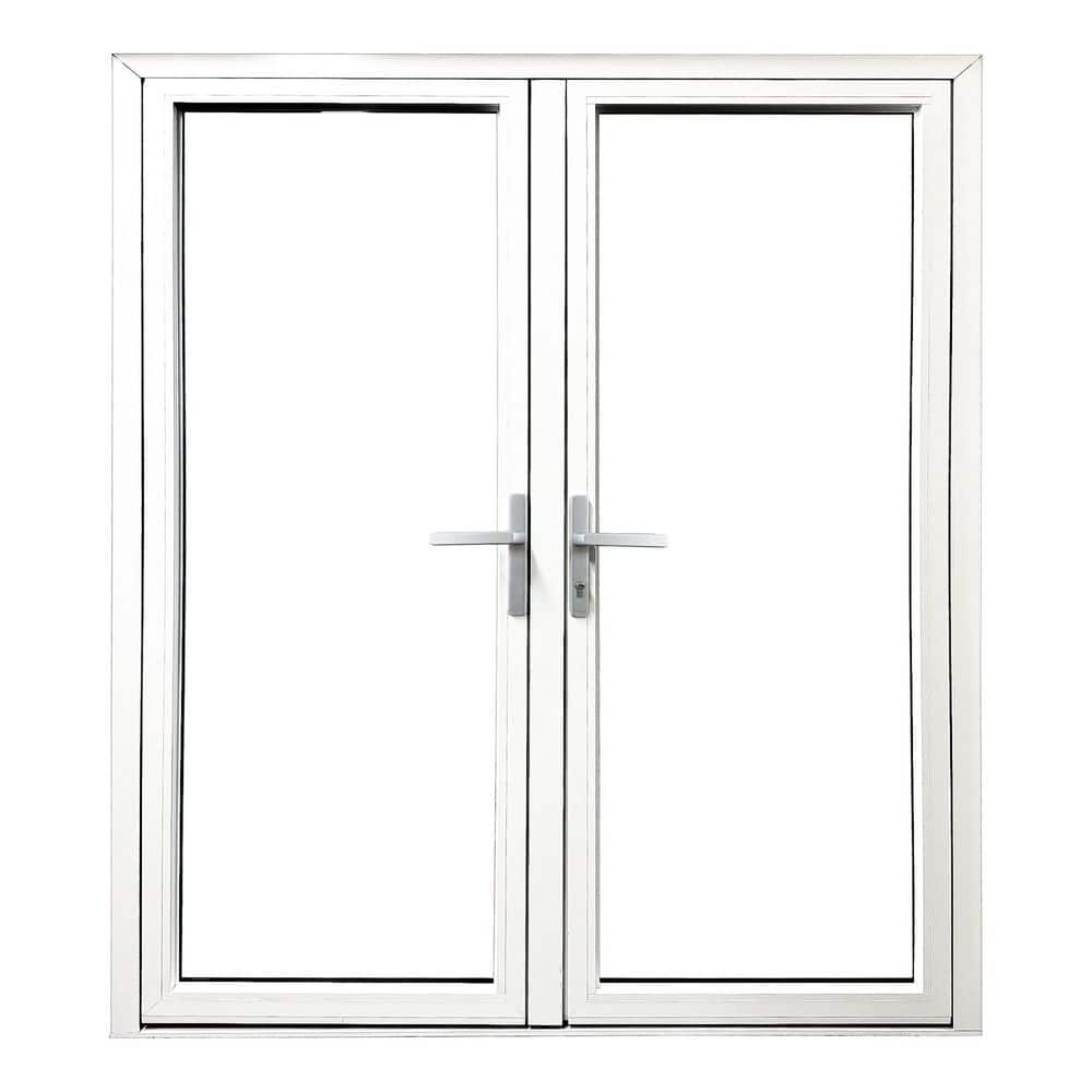 TEZA DOORS Teza French Door 73.5 in. x 80 in. White Aluminum