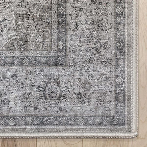 Edwa Oriental Light Gray Area Rug Alcott Hill Rug Size: Rectangle 9' x 12