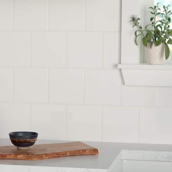 Daltile Restore Bright White 6 in. x 6 in. Ceramic Wall Tile (12.50 sq. ft./case) Daltile Restore Bright White 6 in. x 6 in. Ceramic Wall Tile (12.50 sq. ft./case)