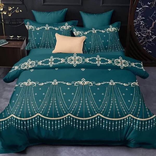 Shatex 7 Piece All Season Bedding Queen size Comforter Set-Ultra Soft Polyester Elegant Bedding Comforters