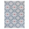 Hampton Bay Star Moroccan 5 ft. x 7 ft. Teal/White Indoor/Outdoor Patio Area Rug