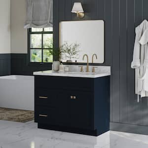 Hamlet 42 in. W x 21.5 in. D x 34.5 in. H Freestanding Bath Vanity Cabinet without Top in Midnight Blue