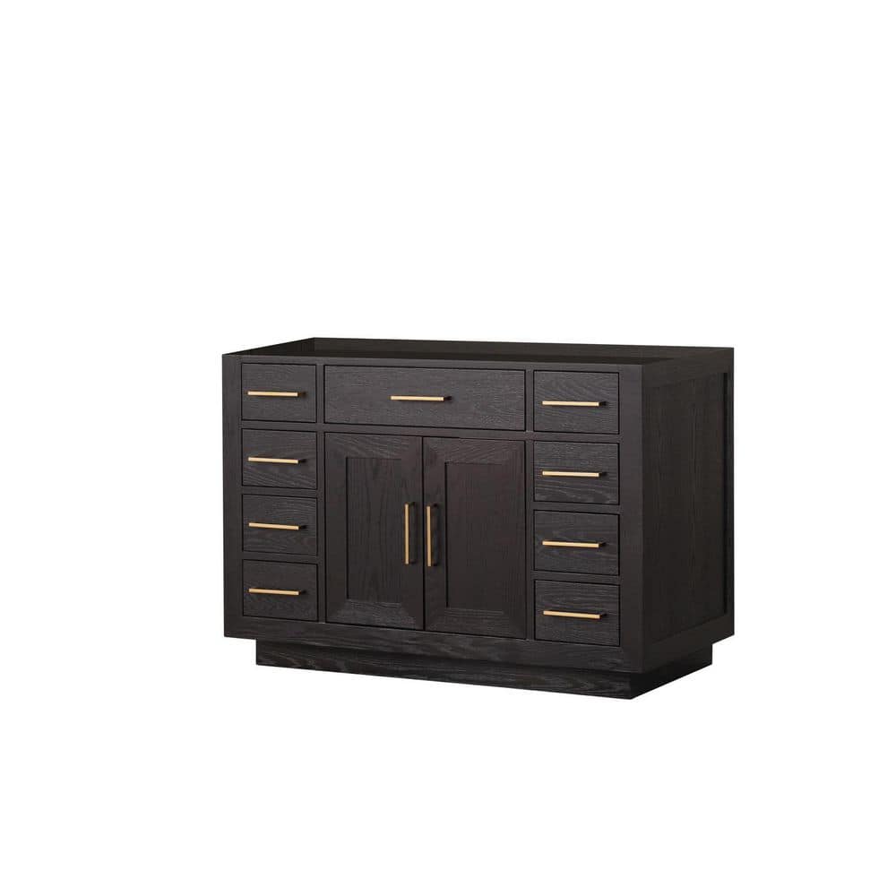 Condor 48 in. W x 22 in. D Single Bath Vanity Cabinet without Top in Black Oak Single Assembled