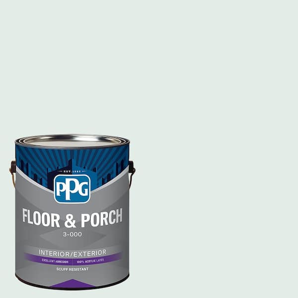 1 gal. PPG1232-1 Ice Blue Satin Interior/Exterior Floor and Porch Paint