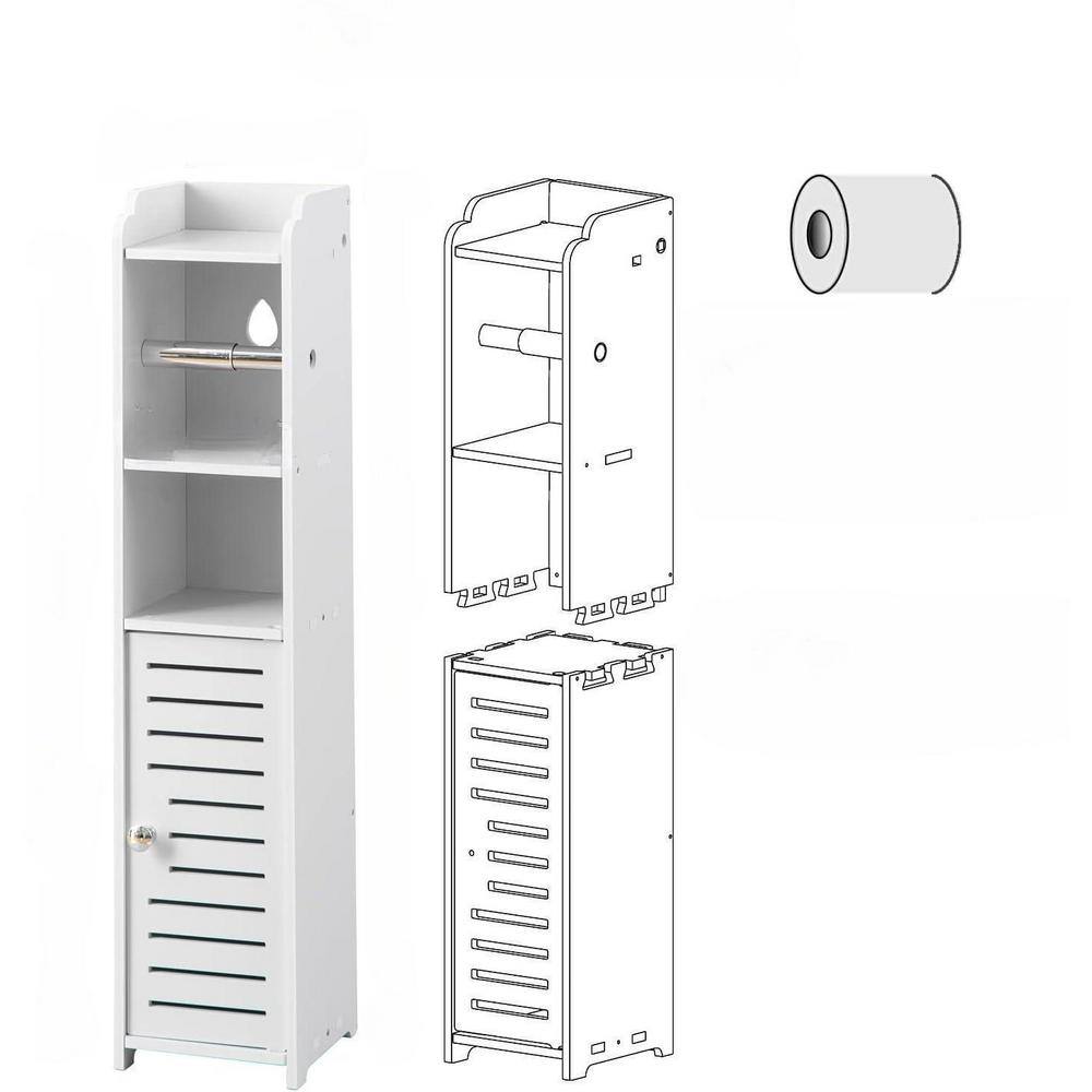 Reviews For Toilet Paper Holder Stand Storage Cabinet Beside Toilet 