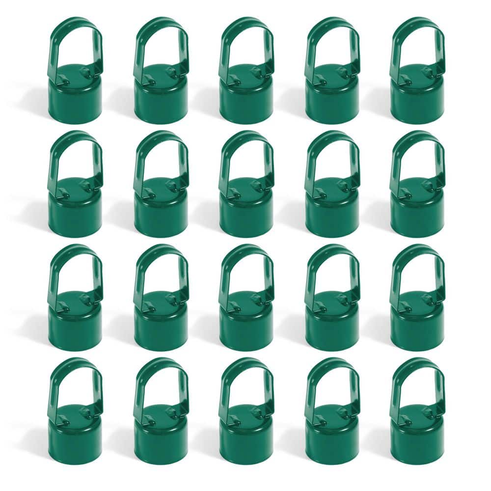 1-7/8 in. Chain Link Fence Green Galvanized Steel Eye Top Rail Cap for Line Post (Pack of 20) price history on PriceWatchPro