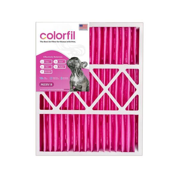 20 in. x 24 in. x 4 in. Odor Removal and Color Changing Pleated Furnace Air Filter, MERV 8 (2-Pack)