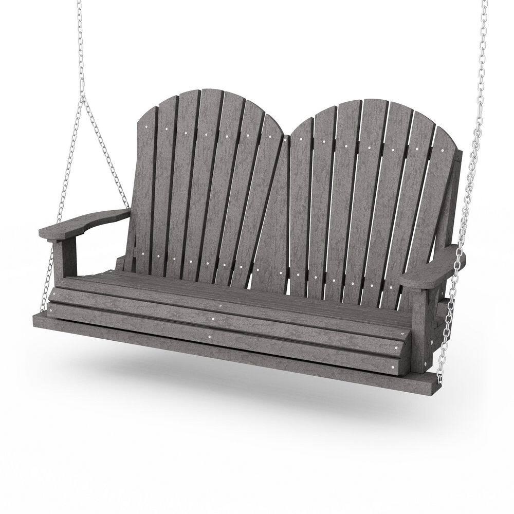 UPC 198180000047 product image for Heritage 2-Person Dark Gray Plastic Porch Swing | upcitemdb.com