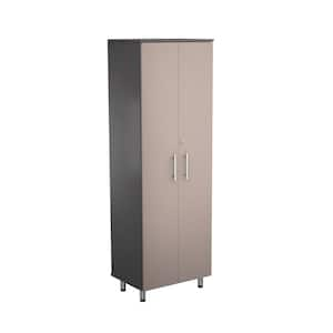 Maestrik 23.62 in. W x 70.86 in. H x 16.53 in. D Garage Storage Freestanding Cabinet in Taupe/Dark Gray