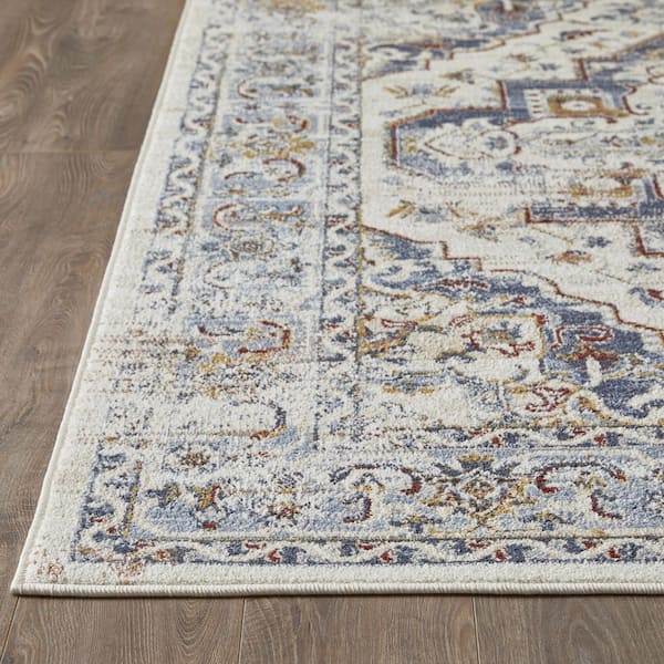 Alsbrooke Bartleigh Cream 9 ft. 10 in. x 12 ft. 10 in. Oriental Polypropylene Area Rug