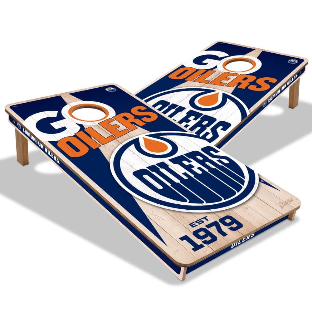 Edmonton Oilers 2x4 Cornhole Game NO BAG product image for price tracking