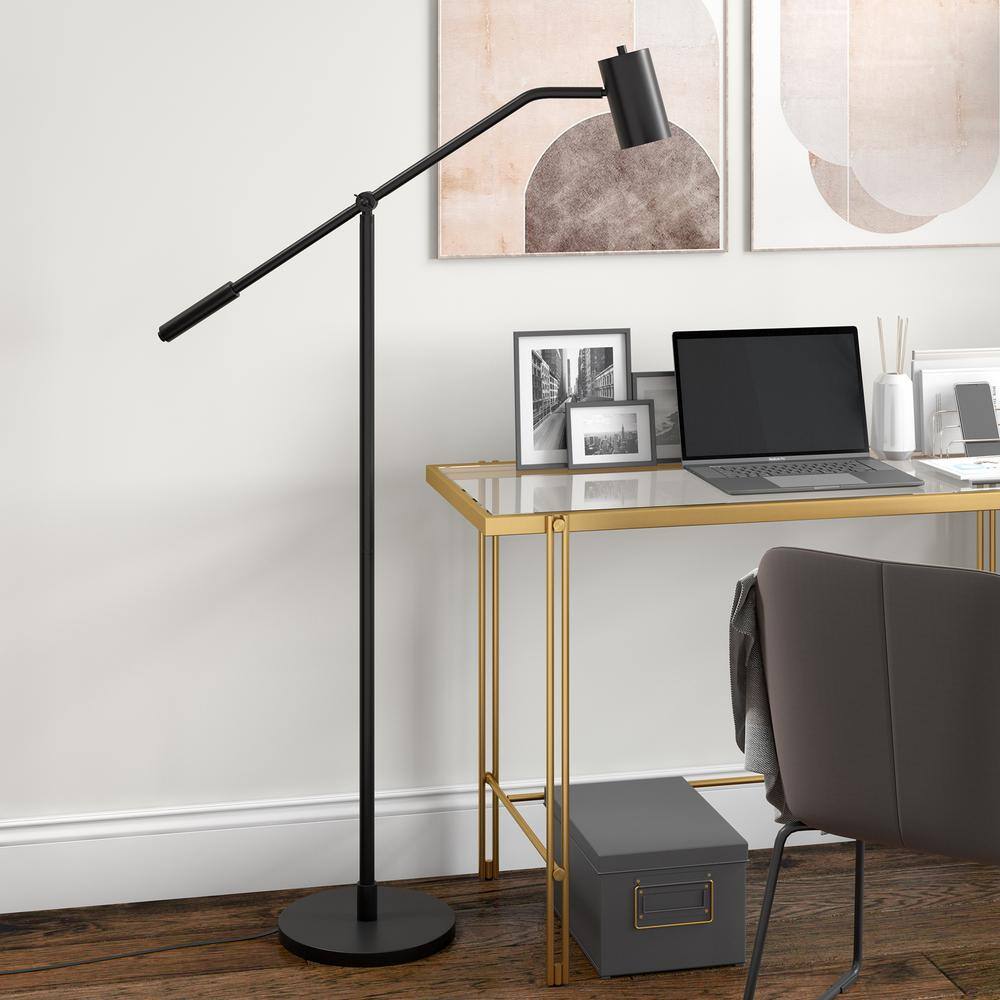 Willis 60" Blackened Bronze Adjustable Pharmacy Floor Lamp