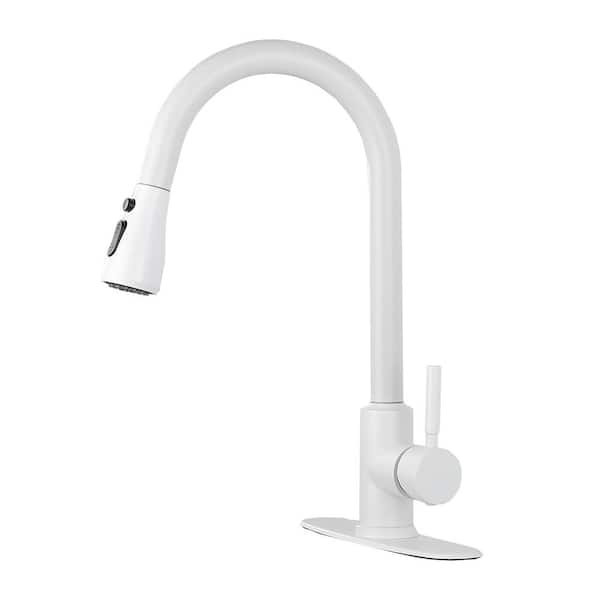 Single Handle Pull-Down Sprayer Kitchen Faucet with Flexible and Power ...