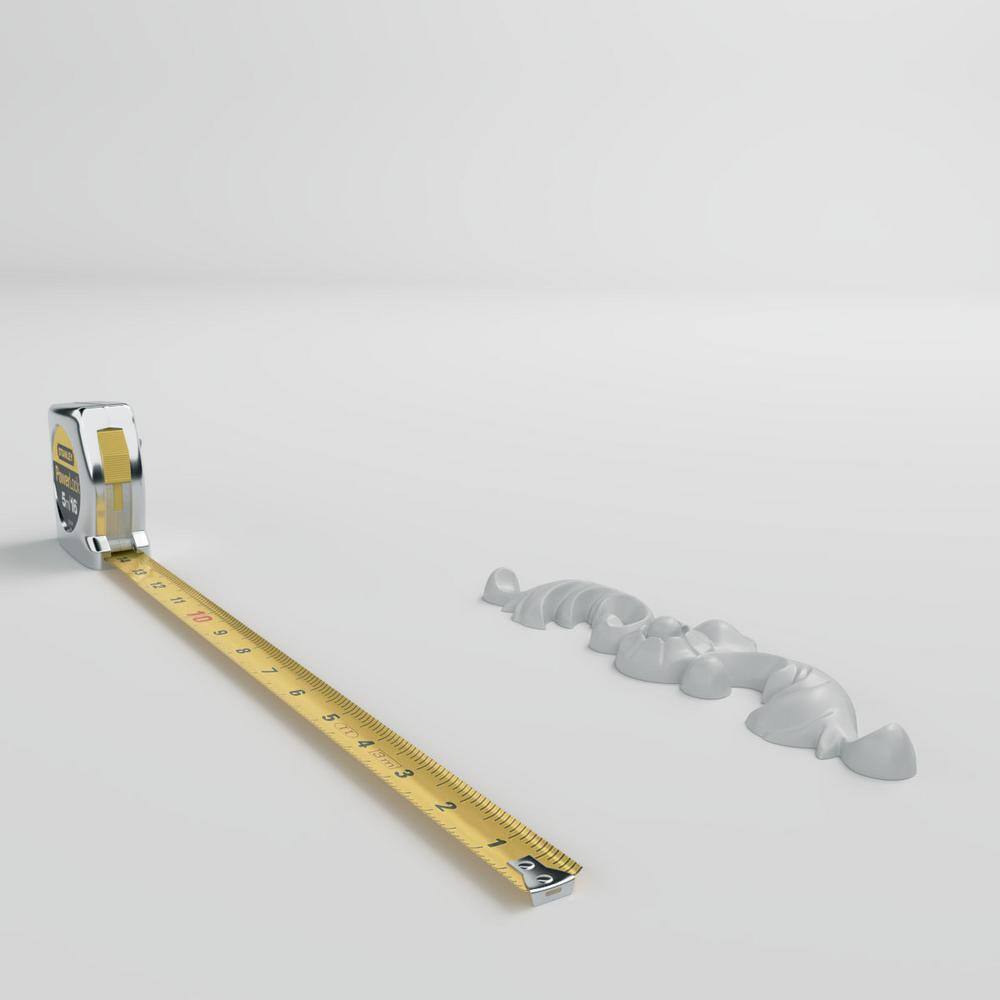 Primed White Polyurethane Crown Onlay Scroll, 9" Wide