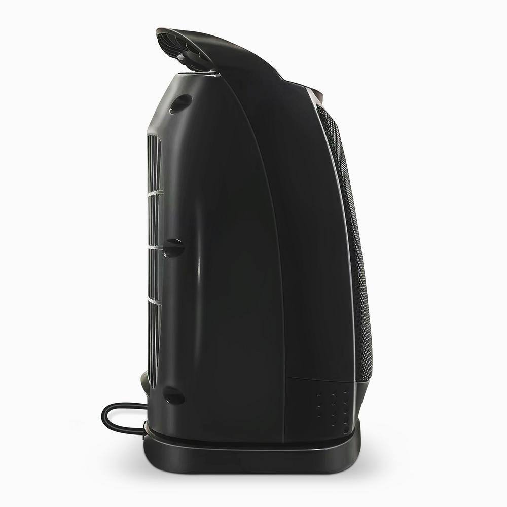 Proaira Black Ceramic Electric Space Heater with Thermostat
