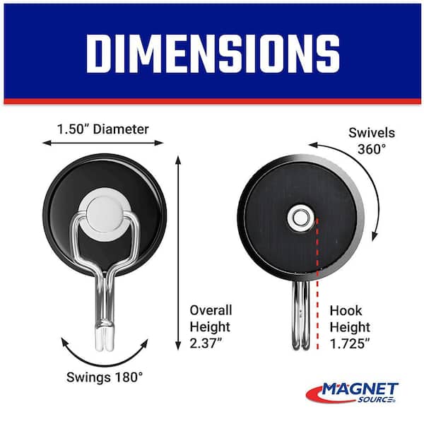 Master Magnet 65 lb. Magnetic Pull Hook 07580HD - The Home Depot
