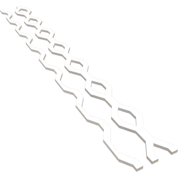 Ekena Millwork Wabash 47 in. H x 0.375 in. W Slatwall Panels in PVC 24-Pack