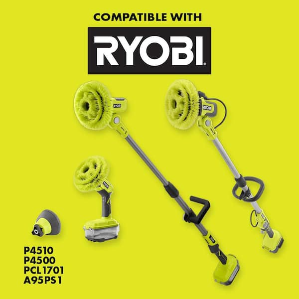 RYOBI 9 in. VORTEX Soft Bristle Brush A95SRB9 - The Home Depot