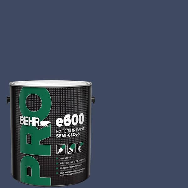 BEHR PRO 1 gal. #610D-7 Night Watch Semi-Gloss Exterior Paint