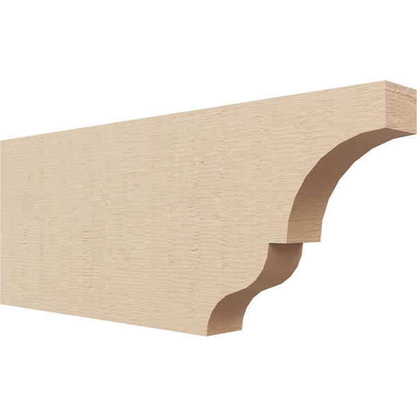 Ekena Millwork 2-in. x 8-in. x 20-in. Asheboro Woodgrain, Primed Tan Timberthane Polyurethane Rafter Tail Brace