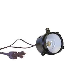 18/2 Black Furniture Incandescent Can Light with 2 ft. Male and Female Extension Cord Leads