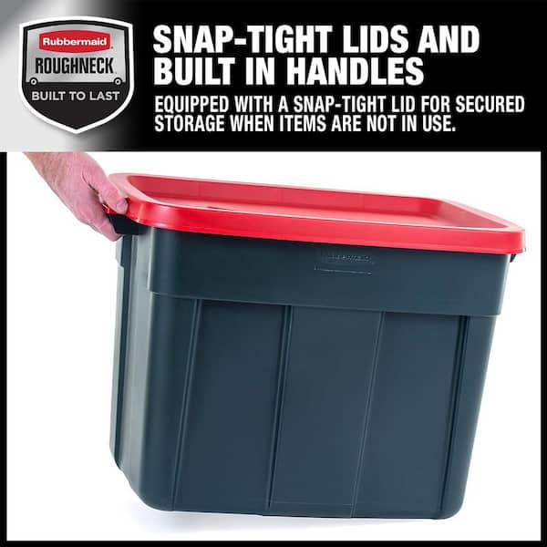 Rubbermaid Roughneck 18 Gal. Holiday Storage Totes with Lids