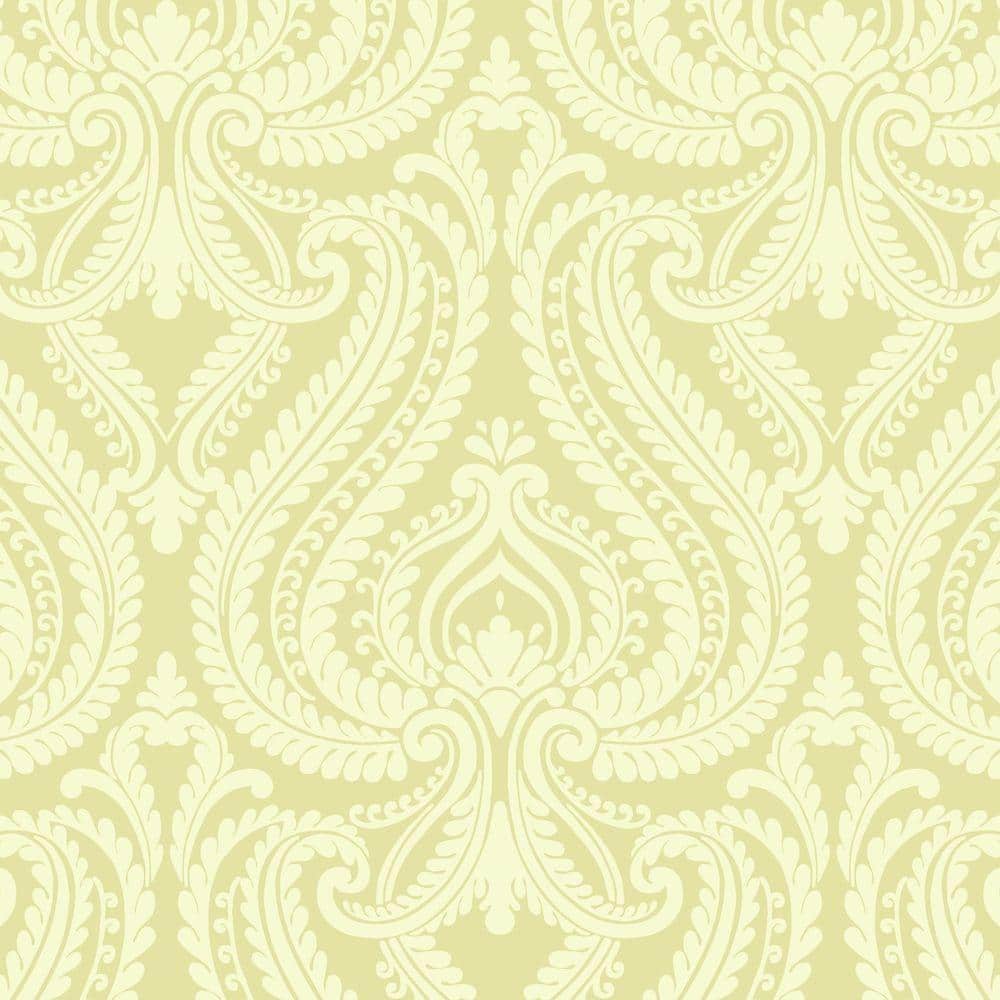 Beacon House Imperial Green Modern Damask Green Wallpaper Sample 2535