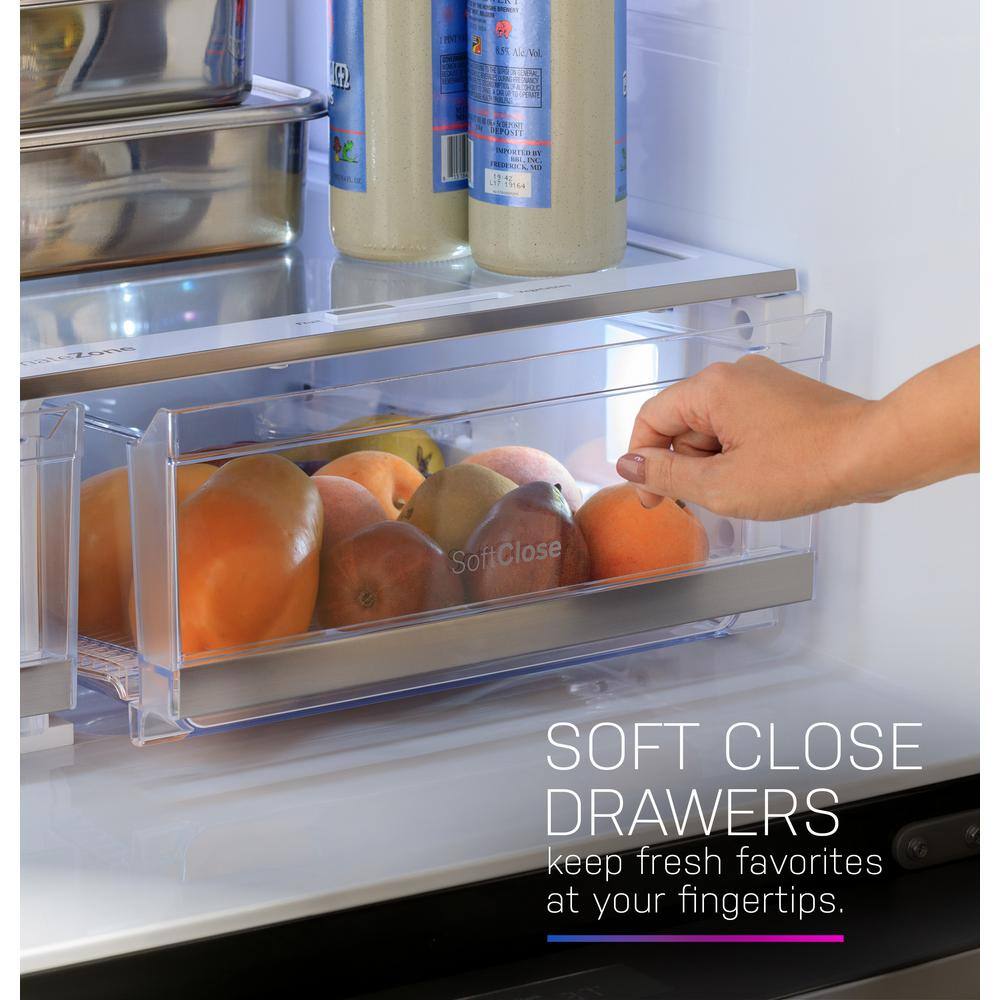Stainless Steel Smart French Door Refrigerator with Ice Maker