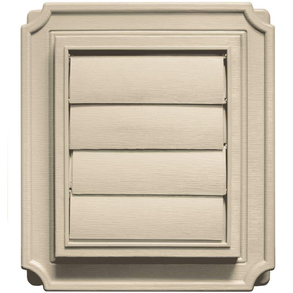 7.875 in. x 7.875 in. #011 Sandalwood Scalloped Exhaust Siding Vent 7.875 in. x 7.875 in. #011 Sandalwood Scalloped Exhaust Siding Vent