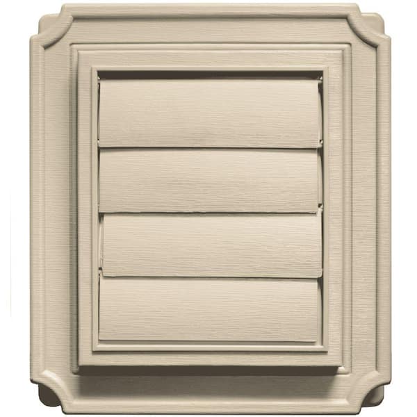 Builders Edge 7.875 in. x 7.875 in. #011 Sandalwood Scalloped Exhaust Siding Vent