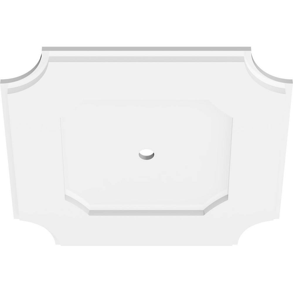 Locke White PVC Contemporary Ceiling Medallion, 18-inch Diameter