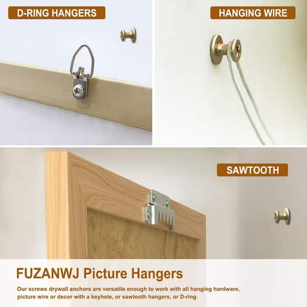 Adrinfly 4-in-1 Double Headed Picture Hangers & Hooks for D