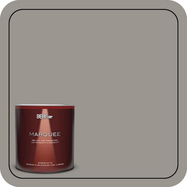 BEHR MARQUEE 1 Qt. #N360-4 Battleship Gray One-Coat Hide Matte Interior Paint & Primer
