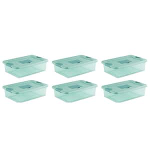 32 Qt. Fresh Scent Stackable Plastic Storage Box Container (6-Pack)
