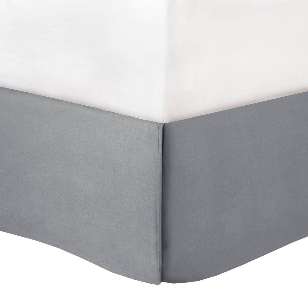 King White Microfiber Geometric Embroidered Comforter Set