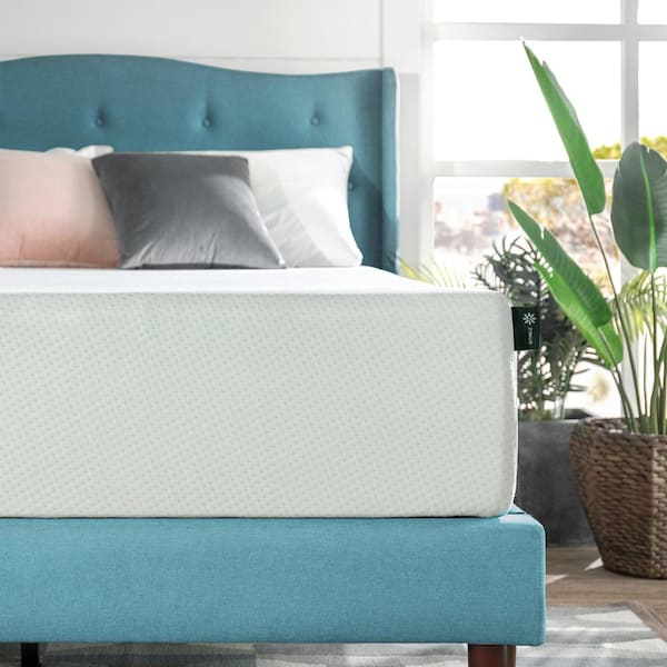 Green Tea 12 in. Medium Smooth Top Queen Memory Foam Mattress