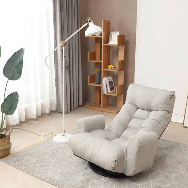 Gray Linen Lounge Chair Leisure Chair