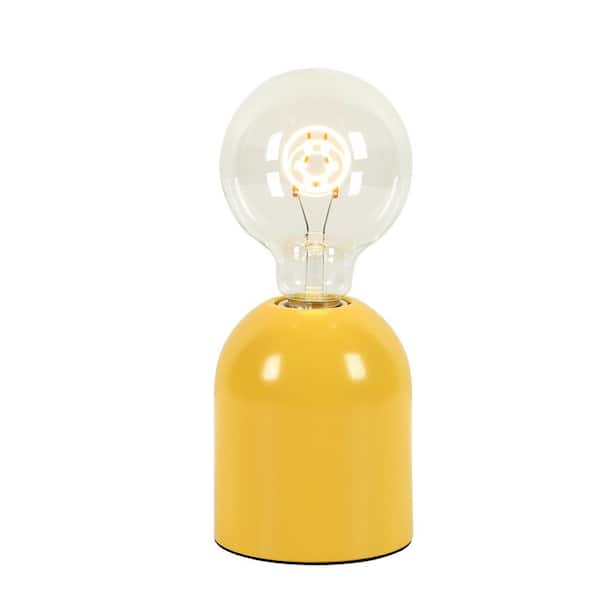 9.1 in. 1-Light Yellow Modern LED Table Lamp for Living Room, Bedside Tables and Bedroom