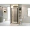 Coastal Shower Doors Legend 23.625 in. to 24.625 in. x 64 in. Framed Pivot Shower Door in Matte Black with Clear Glass L24.66O-C
