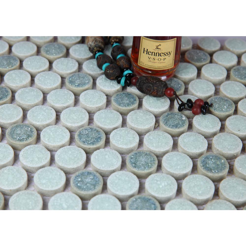 Arabesque Blue Porcelain Mosaic Tile Sheet for Bathroom and Kitchen