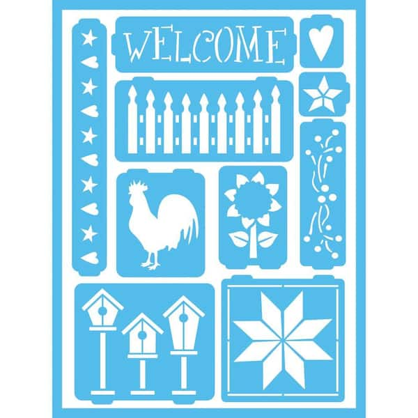 Americana Country Self-Adhesive Stencil