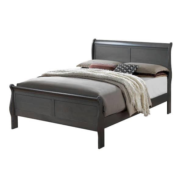 William's Home Furnishing Louis philippe III Gray Full Bed