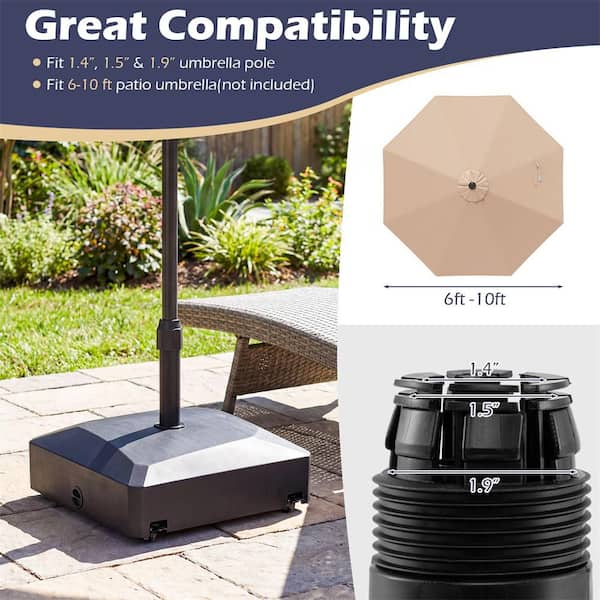 15 x 9 patio umbrella with lights Toject 15 ft. x 9 ft. Metal Solar LED Lights Double-sided Market Patio  Umbrella with Base and Crank in Dark Gray PU-MM200