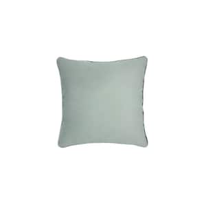 Seren Silver Polyester Velvet 20 in. W x 20 in. L Indoor Pillow (1-Throw Pillow)