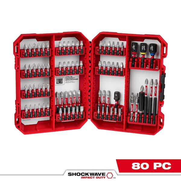 SHOCKWAVE Impact-Duty Alloy Steel Screw Driver Bit Set (80-Piece)