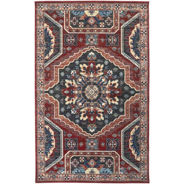 13 x 15 Blue, Gray Medallion Area Rug