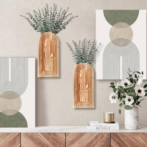 thumbnail image 2 of Jexine 2 Pcs Hanging Planters With Artificial Plants Metal Hanging Vase 2 of 14