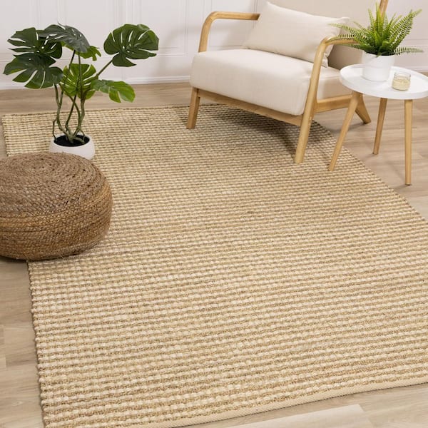 Verda Collections 5 ft. x 8 ft. Beige Tonal/Solid Indoor Area Rug