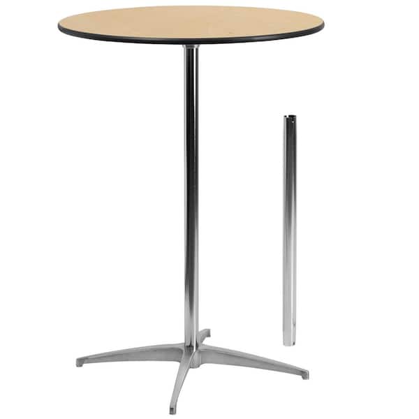Carnegy Avenue Lars Contemporary Natural Wood 30 in. Arch Dining Table Seats of 3 with 30 in. and 42 in. Columns
