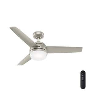 Midtown 48 in. LED Indoor Matte Nickel Ceiling Fan with Light and Remote Control